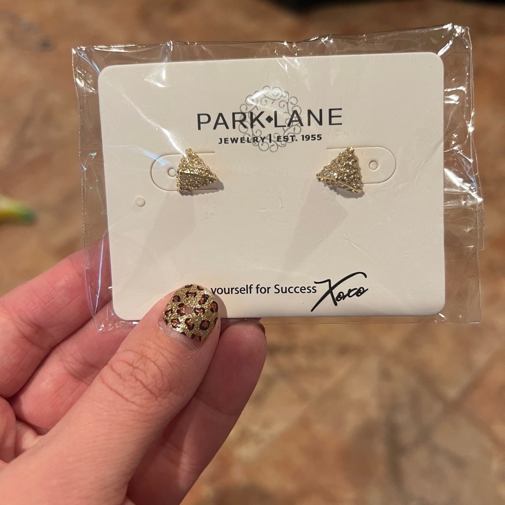 Park Lane Gold Pave’ Crystal Studs